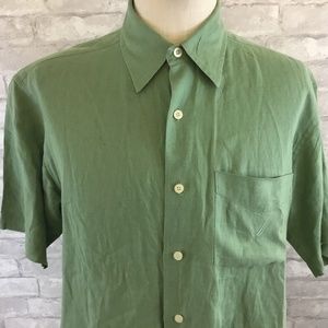 Nautica Men's Button Front Shirt Size Medium Green